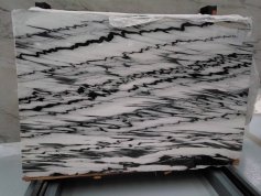 China White Panda marble slab